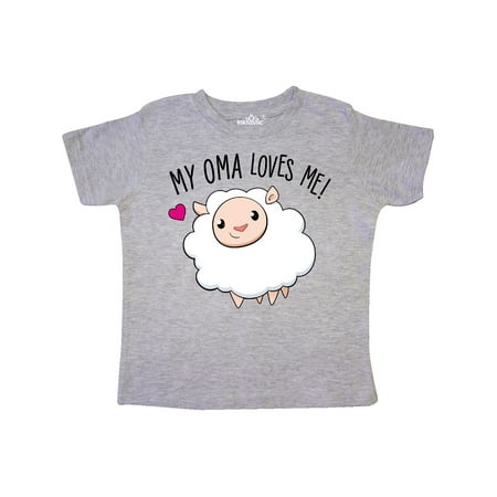 

Inktastic My Oma Loves Me- cute sheep Gift Toddler Boy or Toddler Girl T-Shirt