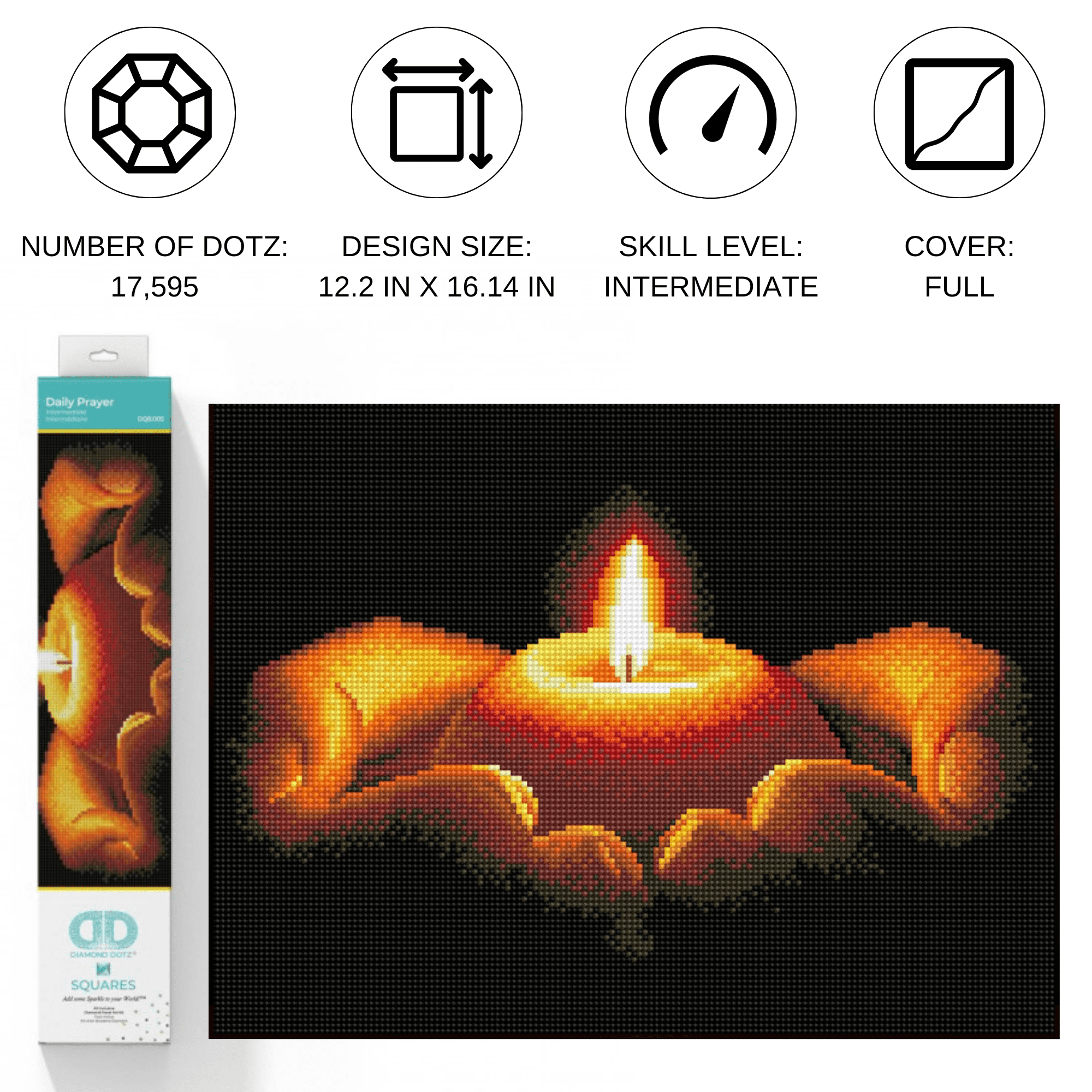 Diamond Dotz Daily Prayer Diamond Painting Kits for Adults - Diamond Art Kits a Relaxing Creative Craft Kit with Dotz Gems 12.2x16.1