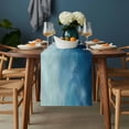 thumbnail image 2 of Blue Ombre Table Runner - 90 Inch Long, Kitchen Dining Table Runner Dresser Scarves, Coastal Beach Modern Abstract Art Farmhouse Decor for Coffee Tables Wedding Party Banquet, 2 of 8