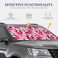thumbnail image 4 of Xecao Panda Heart Valentine Pink for Foldable Car Sun Shades (2-Pack) offer sun protection with an easy-fold design for convenient windshield shading., 4 of 7