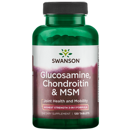 - Swanson Highest Strength 3-in-1 Formula Glucosamine, Chondroitin & Msm Tablets, 1800 mg, 120 Ct