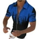 thumbnail image 1 of Hombres Casual Turndown 3D Tie-Dye Print Camisa de manga corta Cremallera Cardigan Blusa Pompotops  oipoqjl24485, 1 of 1