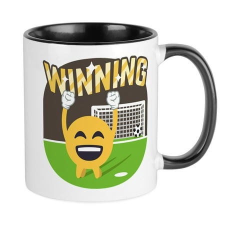 

CafePress - Emoji Smiling Face Winning - Ceramic Coffee Tea Novelty Mug Cup 11 oz