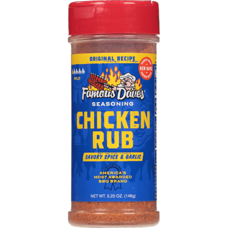 Famous Dave’s Chicken Rub Seasoning, Savory Spice & Garlic, 5.25 oz
