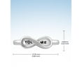 thumbnail image 5 of JewelersClub 0.925 Sterling Silver Infinity Friendship Ring for Women | Personalized You & Me Eternity Knot Symbol Band, 5 of 5