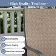 thumbnail image 4 of MRUAKA Patio Swivel Chairs Set of 2, Outdoor Dining Chairs Mid Back All Weather Breathable Textilene Outdoor Swivel Chairs with Metal Rocking Frame for Lawn Garden Backyard Deck, Khaki, 4 of 8