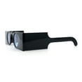 thumbnail image 6 of Funky Thick Artsy Rectangle Bar Keyhole Bridge Circle Lens Sunglasses Black - Blue, 6 of 8