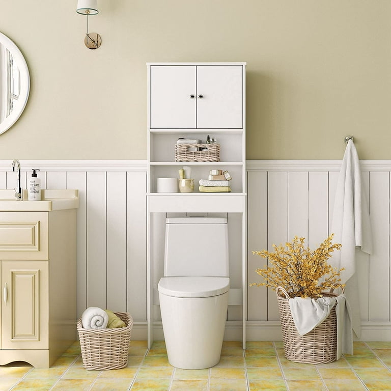 Homall Wooden Bathroom Cabinet, Freestanding Storage Cabinet with 4 Dr