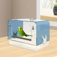 thumbnail image 1 of Caja de baño enjaulada para pájaros y mascotas, bañera colgante para loros, periquitos, loros canarios, cuenco de ducha de agua, casa de baño para páj azul, 1 of 8
