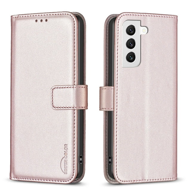 Compatible avec Samsung Galaxy S22 5G Étui Portefeuille avec Fentes pour Cartes Fermeture Magnétique Folio Rabattable