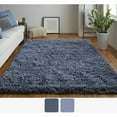 thumbnail image 4 of Feizy Stoneleigh Modern Solid, Blue, 10' x 14' Area Rug Stain Resistant Pet & Kid Friendly Handmade Luxury & Glam Floor Rug for Living room Bedroom, 4 of 9
