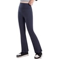 thumbnail image 3 of CONZONE Flared Pants for Big Girls Stretchy Thermal Pants for Girls Elastic Waist Cozy Fall Winter School Trousers Size 7-8 Years, 3 of 6