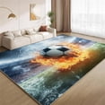 thumbnail image 1 of Sports Gamer Area Rugs, Soccer Theme Carpet, Washable Non Slip Low Pile Soft Rug for Bedroom Living Room Decor Mat 2ftx3ft, 1 of 8