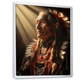 thumbnail image 2 of Designart "Grandfather Suns in Native Art" Portrait Floater Framed Canvas Print, 2 of 7
