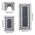 thumbnail image 3 of Tuvgenk Non Slip Bathroom Rug Set 3 Piece Water Absorbing Bathroom Mats and Rugs Sets 3 Pieces Soft Washable Large(Black,47x16,24x16,20x16 inch), 3 of 9