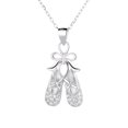 thumbnail image 1 of Collar con colgante de zapatos para mujer, joyería de plata con diseño de nicho original de plata pura, forma única de campana, 1 of 4