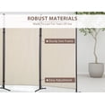 thumbnail image 4 of YRLLENSDAN Room Dividers Screen with 3 Panels, Temporary Wall Partitions and Dividers Freestanding  Folding Privacy Screen for Room Bedroom Metal Frame Portable Wall Divider Room Separation, 4 of 10
