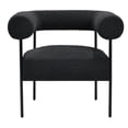 thumbnail image 4 of Miekor Furniture Soft Boucle Fabric Accent Chair, Contemporary Living Room 1pc Armchair with Black Metal Legs, Black No.7435, 4 of 5