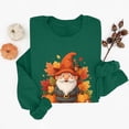 thumbnail image 5 of Fall Winter Women Long Sleeve Crewneck Sweatshirt Spooky Halloween Gnome Print Casual Daily Top, 5 of 5