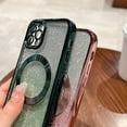 thumbnail image 5 of for iPhone 11 Pro Case Glitter Magnetic Compatible with MagSafe Full Camera Lens Protection Luxury Plating Cute Bling Clear Shockproof Slim Phone Case for Women Girls (Green), 5 of 14