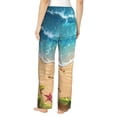 thumbnail image 3 of Daiia Tropical Beach With Starfish Women's Sleep Pant with Pockets and Drawstring,Pajama Pants-Large, 3 of 9