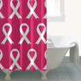 thumbnail image 4 of Pink Breast Cancer Shower Curtain 36"x72" ,Bathroom Decorative Shower Curtains Set with 12 Hooks,Modern Waterproof Washable Shower Curtain, 4 of 6