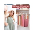 thumbnail image 4 of 1pc/2pcs/3pcs Multi-layer Foldable Hanging Pants Storage Rack, Fashionable And Simple Green Stainless Steel Multi-functional, Foldable With Anti-slip, 4 of 5