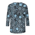 thumbnail image 6 of VBVC Women's 3/4 Sleeve Vintage Floral Tops,Ladies Lightweight Boho Pullover,Workout T-Shirts for Women,Multicolor,Size XL, 6 of 6