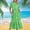 Green, variant on Women Short Sleeve Crewneck Dress Loose Sparkle Casual Summer Flowy Tiered Long Maxi Dresses Beach Dresses with Pockets