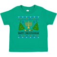 thumbnail image 3 of Inktastic Happy Chrismukkah Sweater Style with Menorah and Trees Boys or Girls Baby T-Shirt, 3 of 5