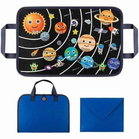 Portable Handheld Space Felt Storyboards 28-Piece Set