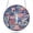 #4 Patriotic Acrylic Circular Wall Hanging Decoration, variant on QuanTara Independence Day Acrylic Pendant - 8in (20cm) Circular Painted Window Decoration with Chain, Patriotic Star Flag Wall Hanging for Home, Party, Parade Decor