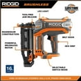 Ridgid HyperDrive 18v Cordless Electric Powered 16 Gauge Straight