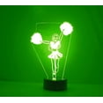 thumbnail image 2 of YSTIAN 3D Cheerleader Night Light Table Desk Optical Illusion Lamps 16 Color Changing Lights LED Table Lamp Xmas Home Love Birthday Children Kids Decor Toy Gift, 2 of 5