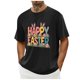 thumbnail image 5 of Camisa Casual de Cuello de la Tripulación de la Impresión de Pascua de Manga Corta de Verano Top Ligero de Poliéster para los Hombres, Camiseta de Manga Corta para el Uso Diario de Primavera Verano, 5 of 8