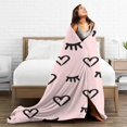thumbnail image 6 of Lashes & Love Flannel Throw Blanket - Soft, Warm, Comfy, Lightweight,Fuzzy, Ideal for Couch, Bedroom, Travel, Living Room - Anti-Pilling, Cozy Plush Comfort for Bed & Outdoor 40in×50in, 6 of 6