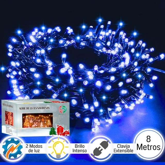 Luces navideñas DOSYU 8 Metros 500 LEDs Azul