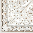 thumbnail image 5 of Northlight 24" Antique White Floral Mandala Square Wall Panel, 5 of 7