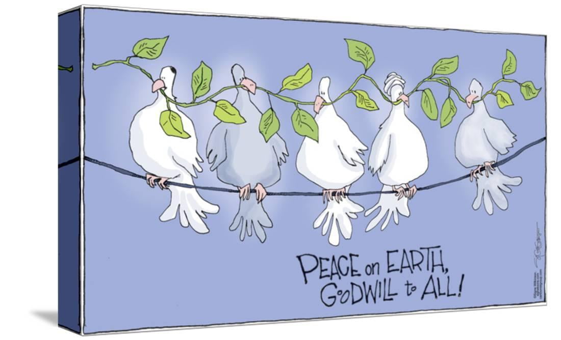 Peace On Earth Goodwill To All Gallery Wrapped Canvas Print Wall Art By Signe Wilkinson Walmart Com Walmart Com Peace On Earth Goodwill To All Gallery Wrapped Canvas Print Wall Art By Signe Wilkinson Walmart Com Walmart Com