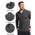 thumbnail image 5 of Pinspark Men's Quarter Zip Up Lightweight Pullover Mock Neck Sweatshirts Long Sleeve Golf shirts Performance Athletic Casual, 5 of 6