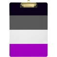 thumbnail image 2 of FMSHPON Horizontal Lines Black Grey White Purple Clipboard Hardboard Wood Nursing Clip Board and Pull for Standard A4 Letter 13x9 inches, 2 of 5