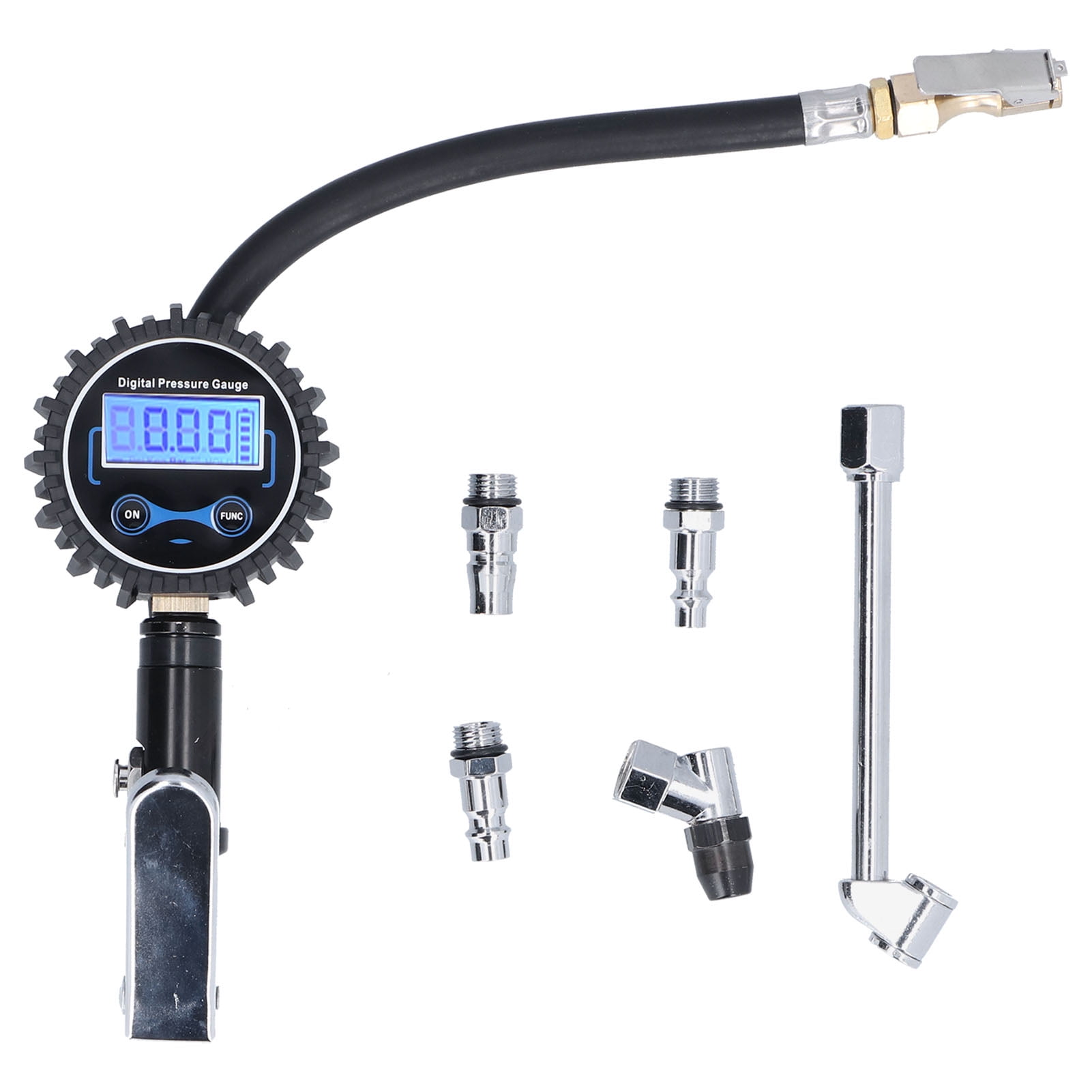 FLAMEEN 300PSI Tire Inflator Meter LCD Digital Display Inflation Pressure Gauge 4 Units For Car Van Motorcycle Dirt Bike,Digital Tire Inflator Gauge,Pneumatic Tool