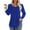 Blue, variant on WXLWZYWL Long Sleeve Shirts for Women Fall Tops Dressy Casual Blouses Pleated Scooped Neck Tunic Tops for Leggings