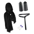 thumbnail image 3 of Disfraz de caballero medieval Disfraz de Halloween Hebilla Brazales Disfraces Vintage Negro Yuyangstore Traje medieval, 3 of 7
