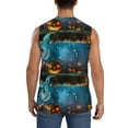 thumbnail image 4 of Daiia Spooky Halloween Printed Men's Tank Tops,Casual Soft Sleeveless Gym Muscle Shirts Bodybuilding Tee-3X-Large, 4 of 8
