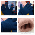 thumbnail image 3 of Guantes de invierno de punto con pantalla táctil para hombre y mujer, con forro polar, gruesos y cálidos, para montar a caballo, 3 of 5