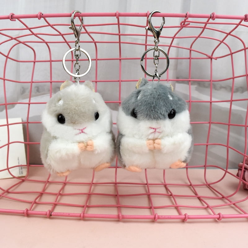 Cute Hamster Plush Keychain Stuffed Animals Keyring Charm Handbag