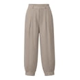 thumbnail image 7 of Cmfcve Barrel Pants for Women Summer Casual High Waisted Balloon Pants Boho Baggy Beach Wide Leg Pants, 7 of 7