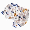 thumbnail image 5 of CAUYDYToddler Baby Boy Girl Clothes Fall Clothes DolphinPrint Long Sleeve Pullover Tops + Pant Sets Toddler Winter Outfits(L101-Dark Blue,1-2 Y), 5 of 5