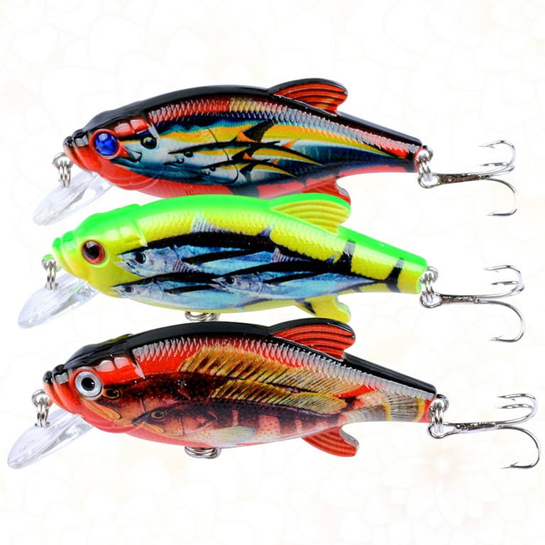 3 Pcs Fishing Lures Fishing Topwater Lures Fishing Kits Fishing Lure Minnow Baits 8 cm Painted, Size: 8.00X2.00X1.00CM, Other